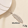 Stainless Steel Leaf Pendant Necklaces QM4235-3-1