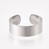 Non-Tarnish 304 Stainless Steel Cuff Rings STAS-T045-22A-P-1