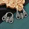 Bat 316 Surgical Stainless Steel Hoop Earrings EJEW-G416-31AS-1