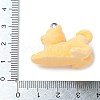 Opaque Resin Flocking Pendants RESI-G105-04A-3