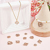 SUNNYCLUE 12Pcs 6 Style Valentine's Day Brass Micro Pave Cubic Zirconia Pendants KK-SC0003-16-4