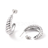 Non-Tarnish 304 Stainless Steel Croissant Stud Earrings for Women EJEW-F280-08P-2