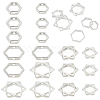   24Pcs 6 Style Long-Lasting Plated Alloy Bead Frame FIND-PH0008-30-1