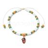 9Pcs Fruit Theme Alloy Enamel Charm Bracelets BJEW-MZ00206-06-2