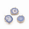 Natural Dyed Quartz Pendants G-P399-B08-1