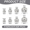 80Pcs 8 Styles 304 Stainless Steel Bead STAS-AR0002-04-2