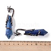 Dyed Natural Lapis Lazuli Faceted Pointed Bullet Big Pendants G-L524-19R-12-3