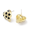 Golden Alloy Enamel Stud Earring Finding Accessories FIND-U006-08G-01-2