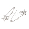 Starfish 304 Stainless Steel Safety Pins Brooch Findings SA-CBA098D-16I-P01-2