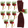 Christmas Theme Wooden Napkin Rings AJEW-WH0261-90-1