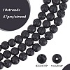 Synthetic Lava Rock Beads Strands G-S277-8mm-01-2