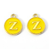 Golden Plated Alloy Enamel Charms ENAM-S118-09Z-2