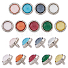 SUPERFINDINGS 45Pcs 9 Colors 1-Hole Alloy Shank Buttons BUTT-FH0001-006-1