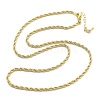 3mm Brass Rope Chain Necklaces for Men Women NJEW-G160-10G-4