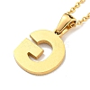 Ion Plating(IP) Initial Letter 304 Stainless Steel Pendant Necklaces NJEW-M199-01G-G-2