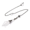 Natural Quartz Crystal Rhombus Faceted Poined Dowsing Pendulums G-Q184-05G-AS-2