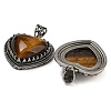 Natural Tiger Eye Pendants G-A095-01AS-07-2