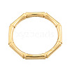 Ion Plating(IP) 201 Stainless Steel Bamboo Sticker Finger Ring for Women RJEW-N038-130LG-2
