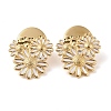 304 Stainless Steel Enamel Stud Earrings for Women EJEW-E313-01G-1