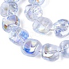 Electroplate Transparent Glass Beads Strands EGLA-N057-02A-01-3