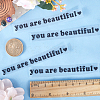 PVC You Are Beautiful Self Adhesive Car Stickers STIC-WH0013-10C-3