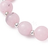 Natural Cherry Blossom Agate Beaded Bracelets BJEW-TA00564-03-4