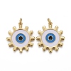 Brass Enamel Pendants KK-F821-50G-1