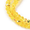 Electroplate Transparent Glass Beads Strands EGLA-A046-01A-19-2