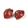 Natural Red Jasper Heart Beads G-T144-04C-2