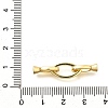 Horse Eye Rack Plating Brass Fold Over Clasps KK-S508-23G-3