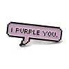 Word I Purple You Radio Alloy Enamel Pin Brooch JEWB-B014-04D-1