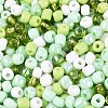 Opaque & Transparent Inside Colours 6/0 Glass Seed Beads SEED-F004-4mm-04-3