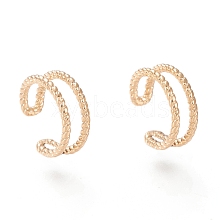 Brass Cuff Earrings EJEW-I249-18G