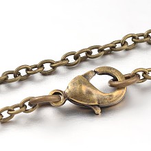Iron Cable Chain Necklace Making NJEW-JN01385-02