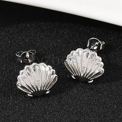 Brass Stud Earrings EJEW-R032-02P-1