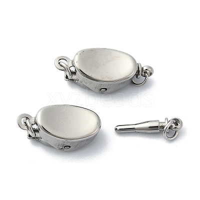 Tarnish Resistant 304 Stainless Steel Box Clasps STAS-Z066-05P-03-1