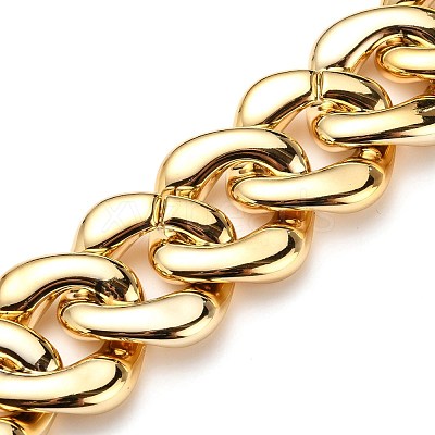 Handmade UV Plating Acrylic Curb Chains AJEW-JB00774-02-1