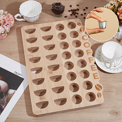 Wooden Cup Coffee Pod Holders ODIS-WH0030-153-1