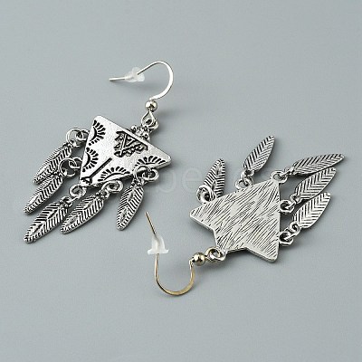 Bohemia Alloy Geometric Dangle Earrings for Women EJEW-WH0004-48C-1