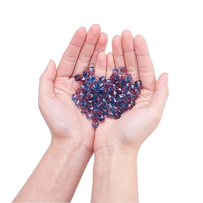 Two Tone Transparent Spray Painted Acrylic Bead LS-X-ACRP-T005-26C-1