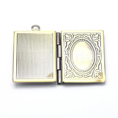 Brass Locket Pendants KK-F717-39AB-NR-1