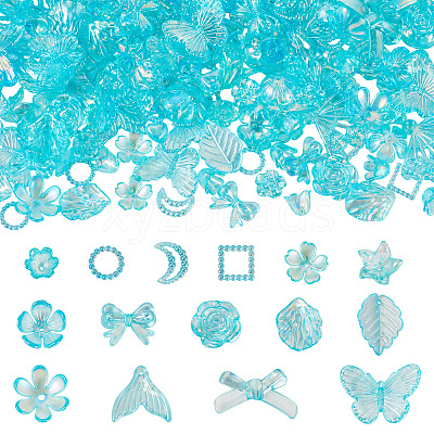 182Pcs 100G Transparent Acrylic Beads OACR-TA0003-69A-1