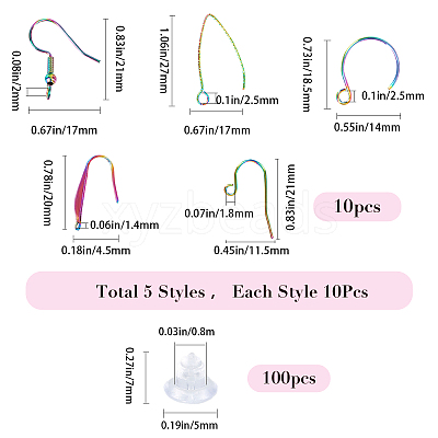 Earring Hooks Finding Kits STAS-CN0001-26-1