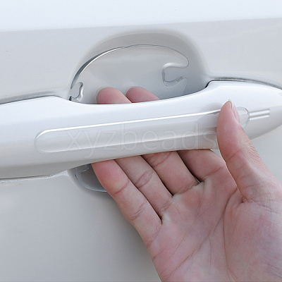 Car Door Handle Bling Plastic Protective Sticker AJEW-WH0518-77-1