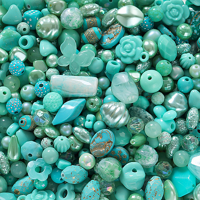 4 Bags Acrylic Beads MACR-WR0001-03A-1