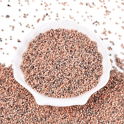 Spray Painted Picasso Cylinder Glass Seed Beads GLAA-T028-12A-04-1