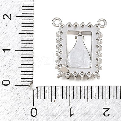 Brass Micro Pave Clear Cubic Zirconia Pendants KK-CBA6A75-48C-P-1