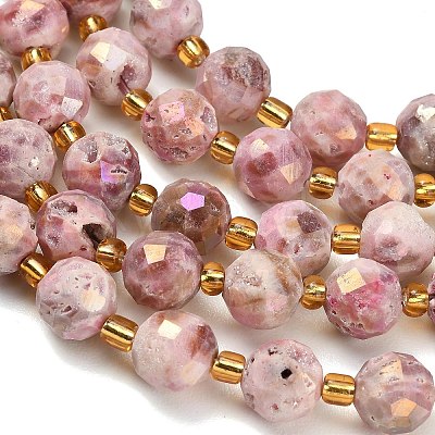 Electroplated Natural Druzy Geode Crystal Beads Strands G-F833-P01-10mm-01-1