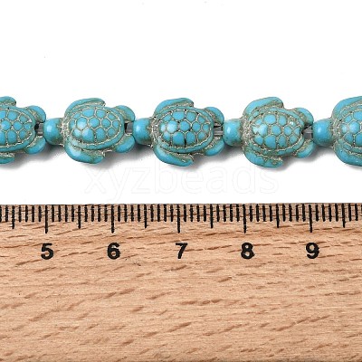 Synthetic Turquoise Beads Strands G-E456-35E-11x14mm-02-1