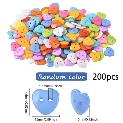 1 Bag 2-Hole Resin Buttons BUTT-SP0001-19B-1